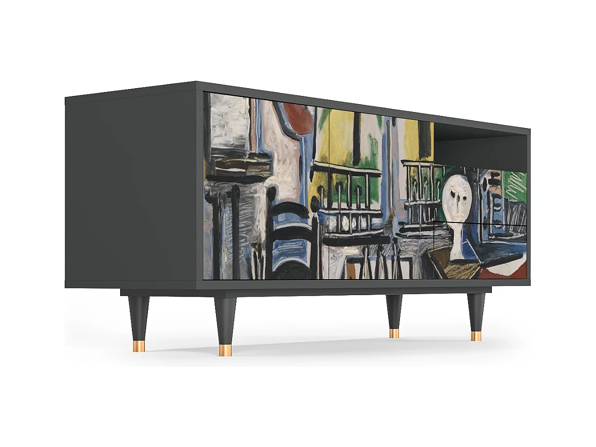 Meuble TV - 125х56х41 cm - T7 - The Studio , Anthracite