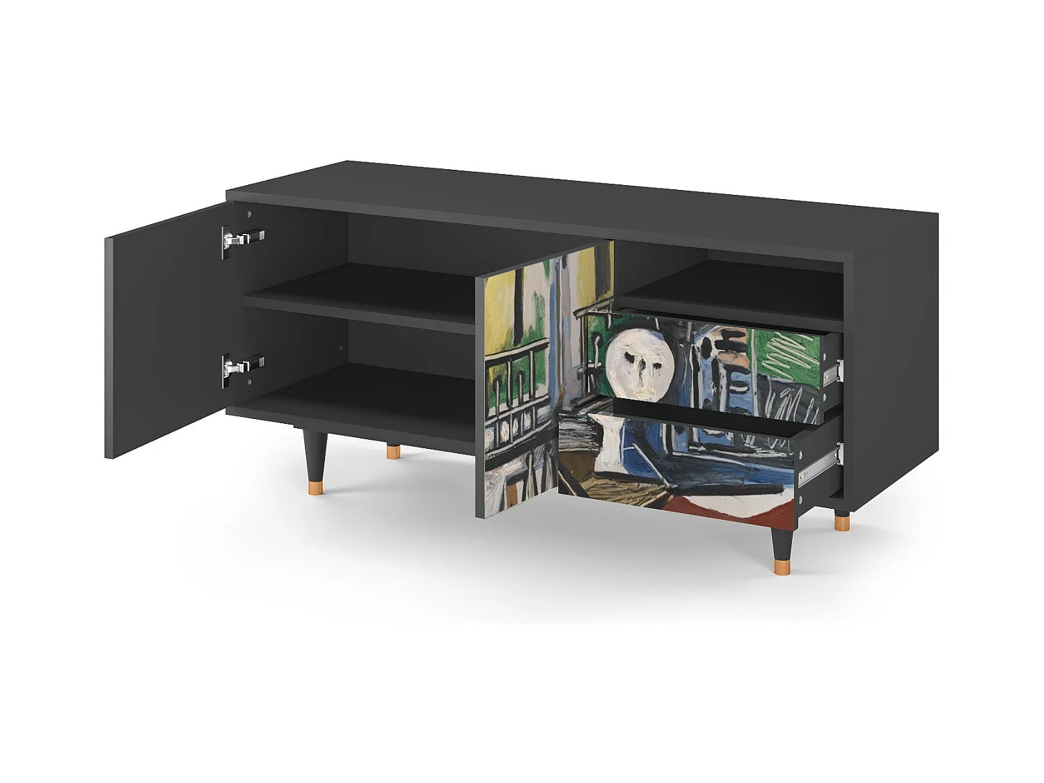 Meuble TV - 125х56х41 cm - T7 - The Studio , Anthracite