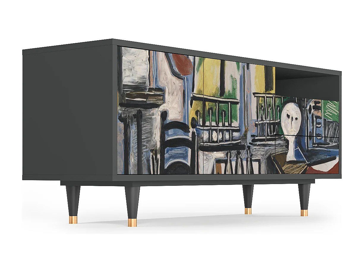 Meuble TV - 125х56х41 cm - T7 - The Studio , Anthracite