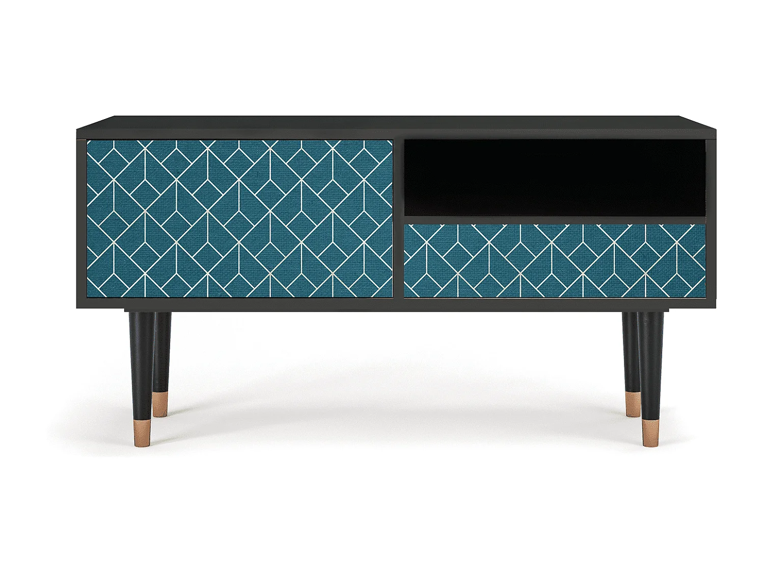 TV-Möbel - 115х59х48 cm - T3 - Turquoise Geometry, Anthrazit