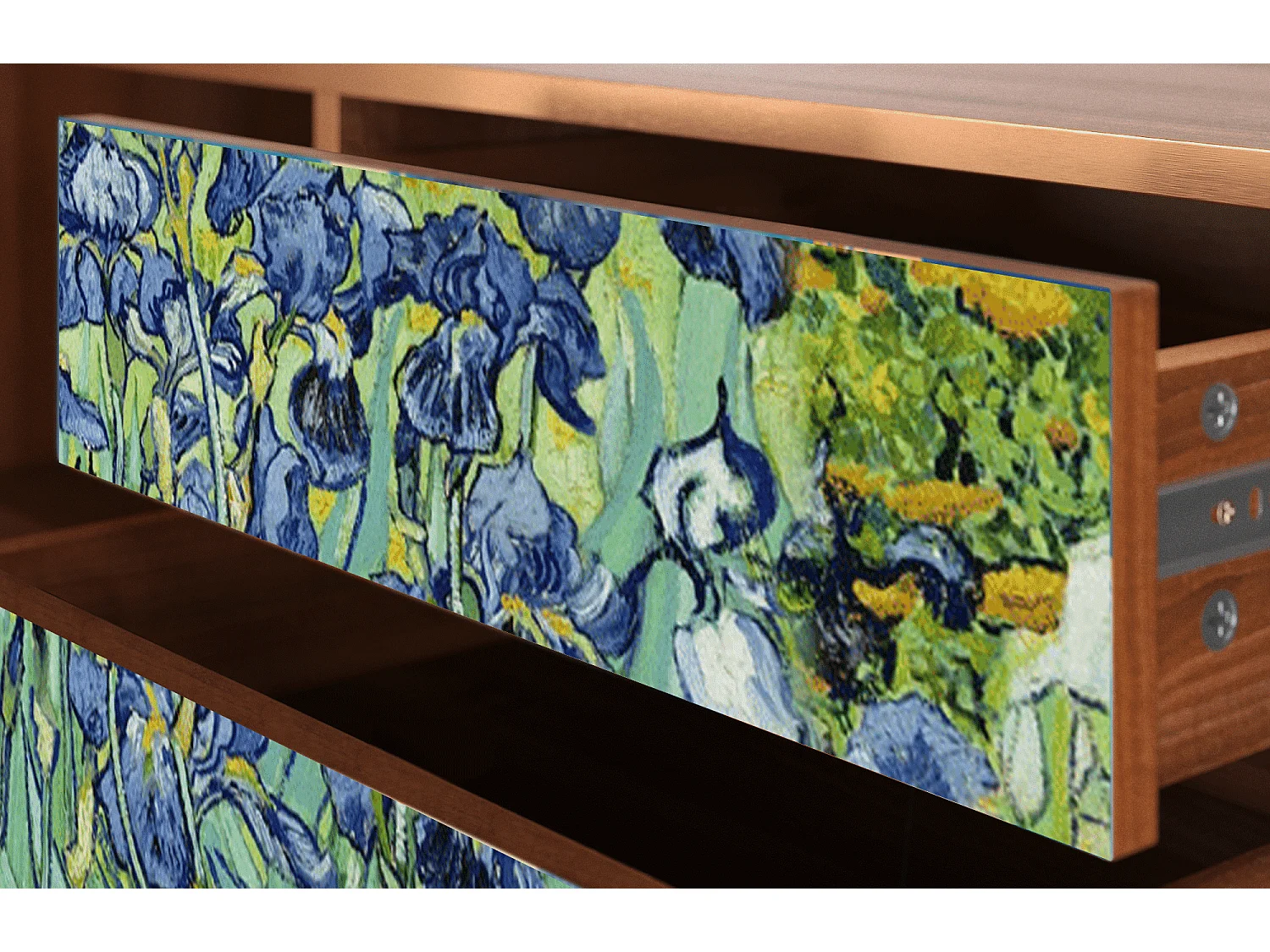 Meuble TV - 170х59х48 cm - T4 - Irises , Noyer