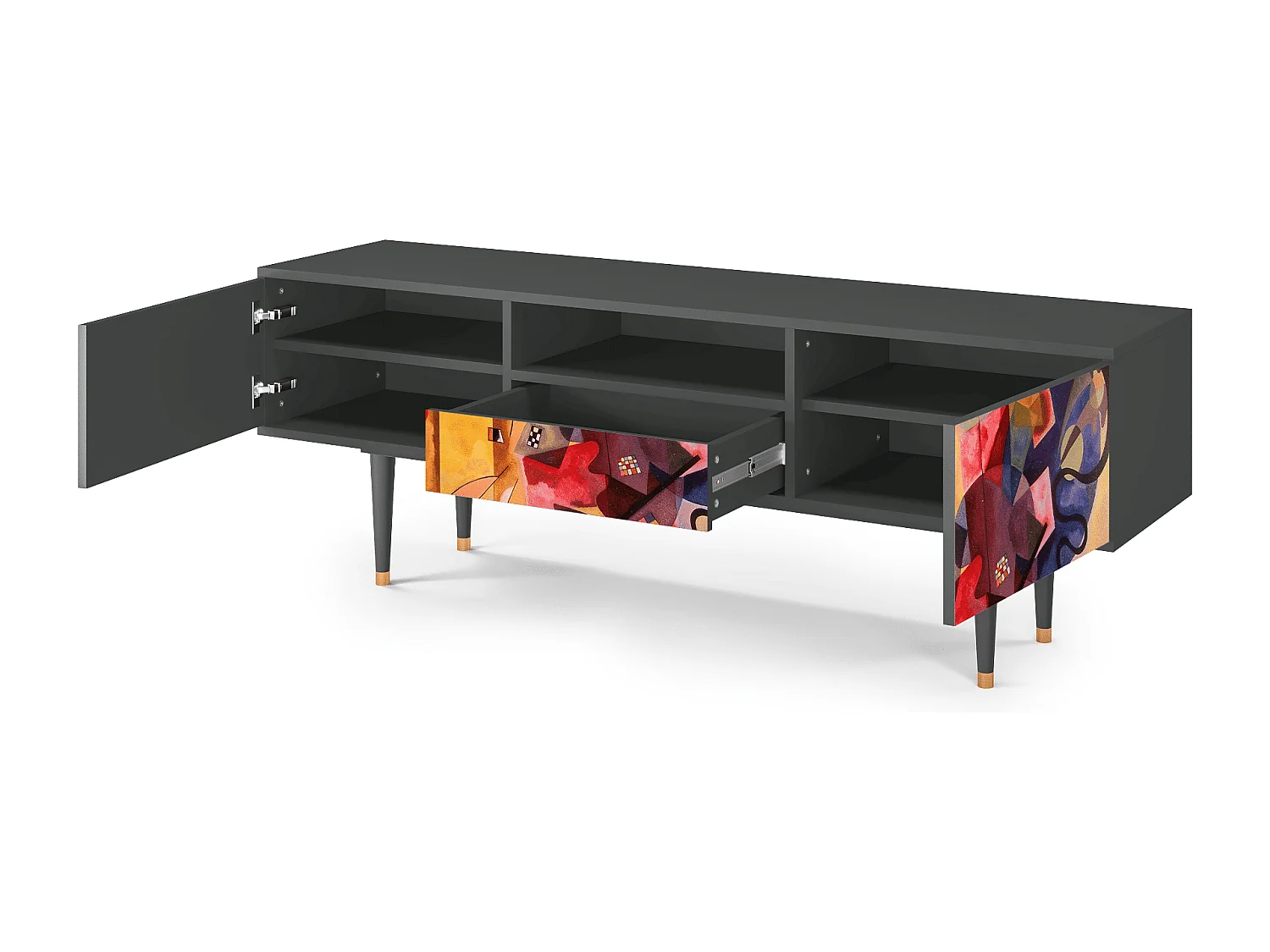 Mueble de TV - 170х59х41 cm - T6 - Modern Art, Antracita