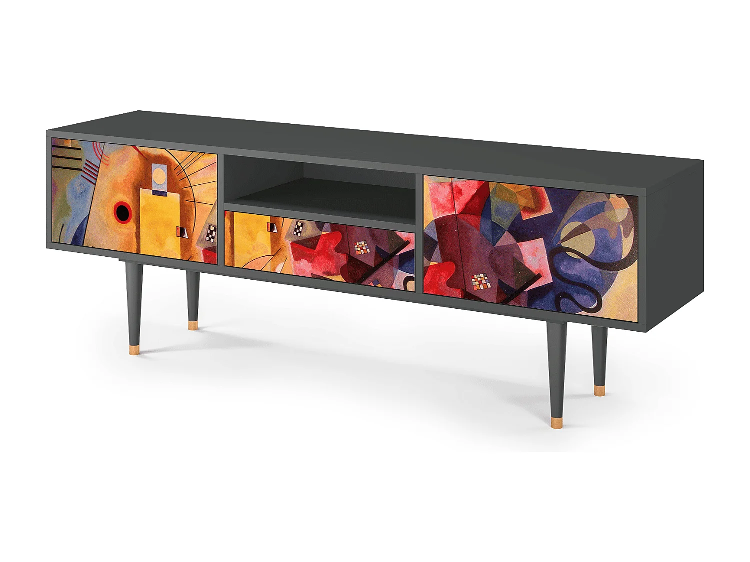 Meuble TV - 170х59х41 cm - T6 - Modern Art, Anthracite