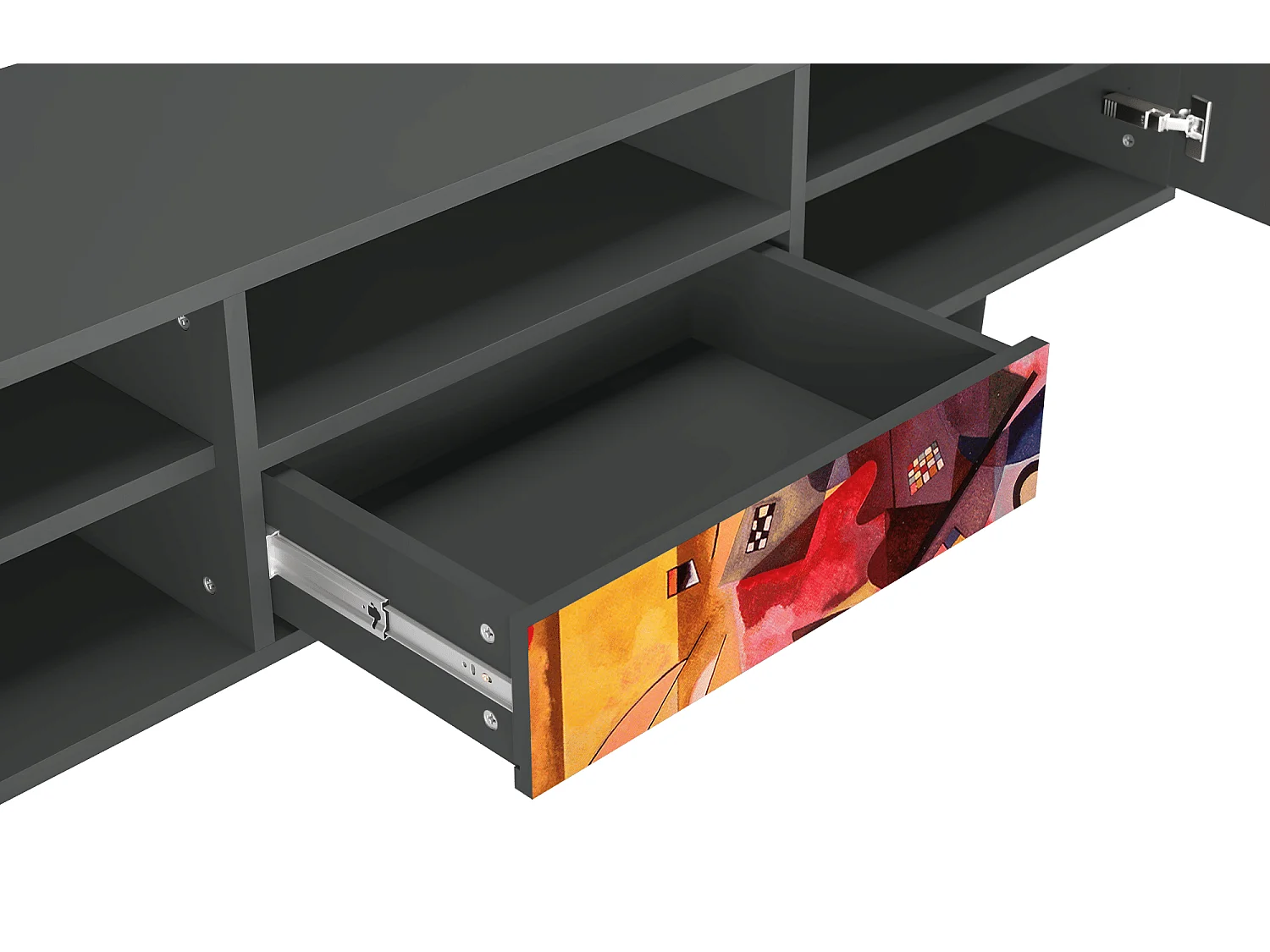 Meuble TV - 170х59х41 cm - T6 - Modern Art, Anthracite