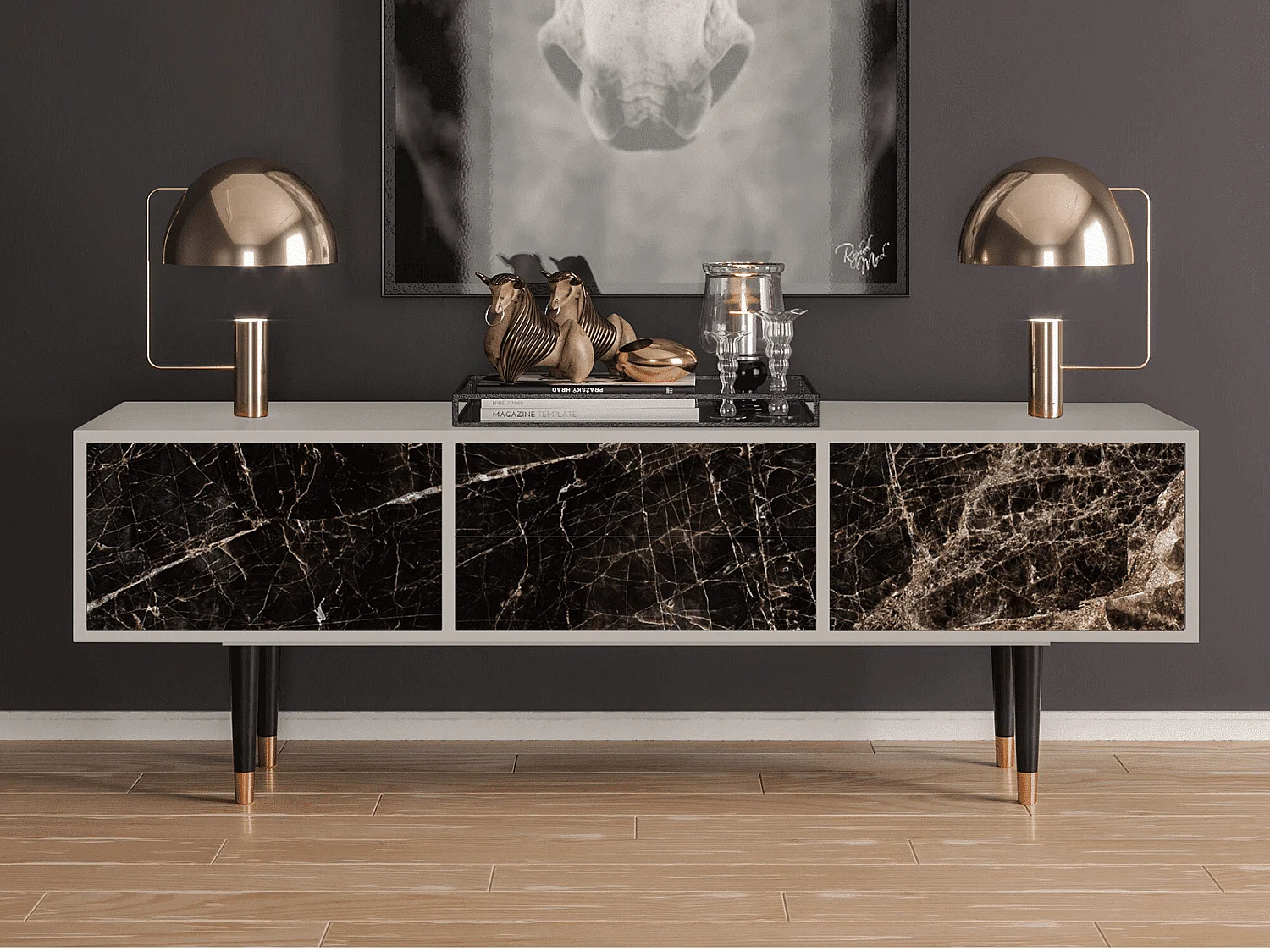 TV-meubel - 170х59х48 cm - T4 - Night Abyss, Zand