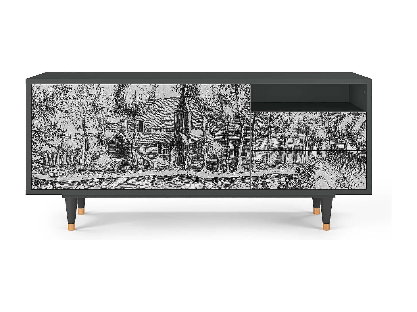 Meuble TV - 125х56х41 cm - T7 - A Pond, Anthracite