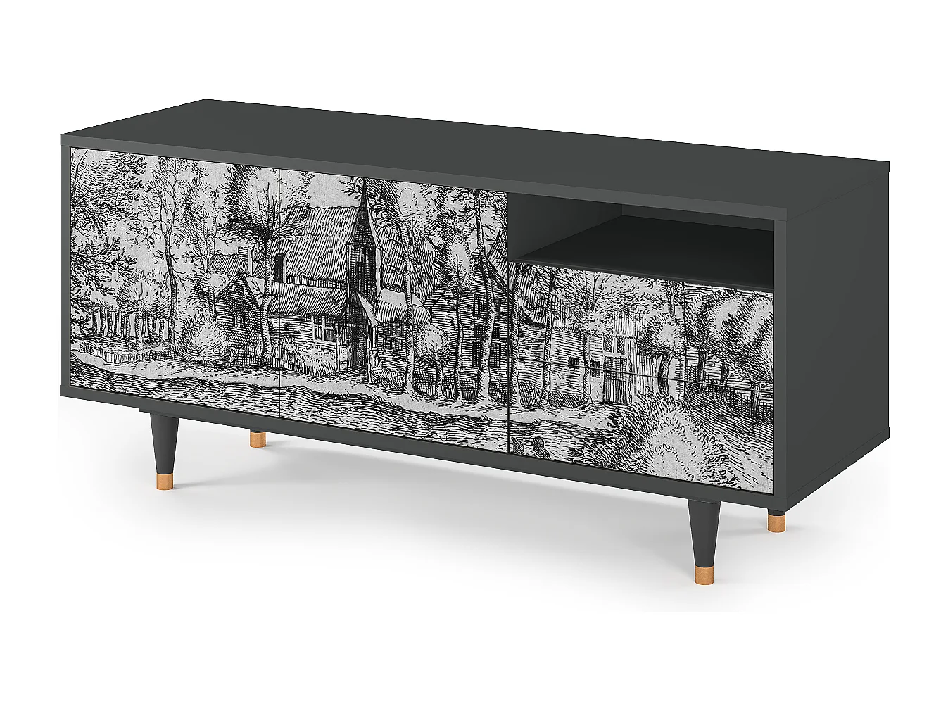 Meuble TV - 125х56х41 cm - T7 - A Pond, Anthracite
