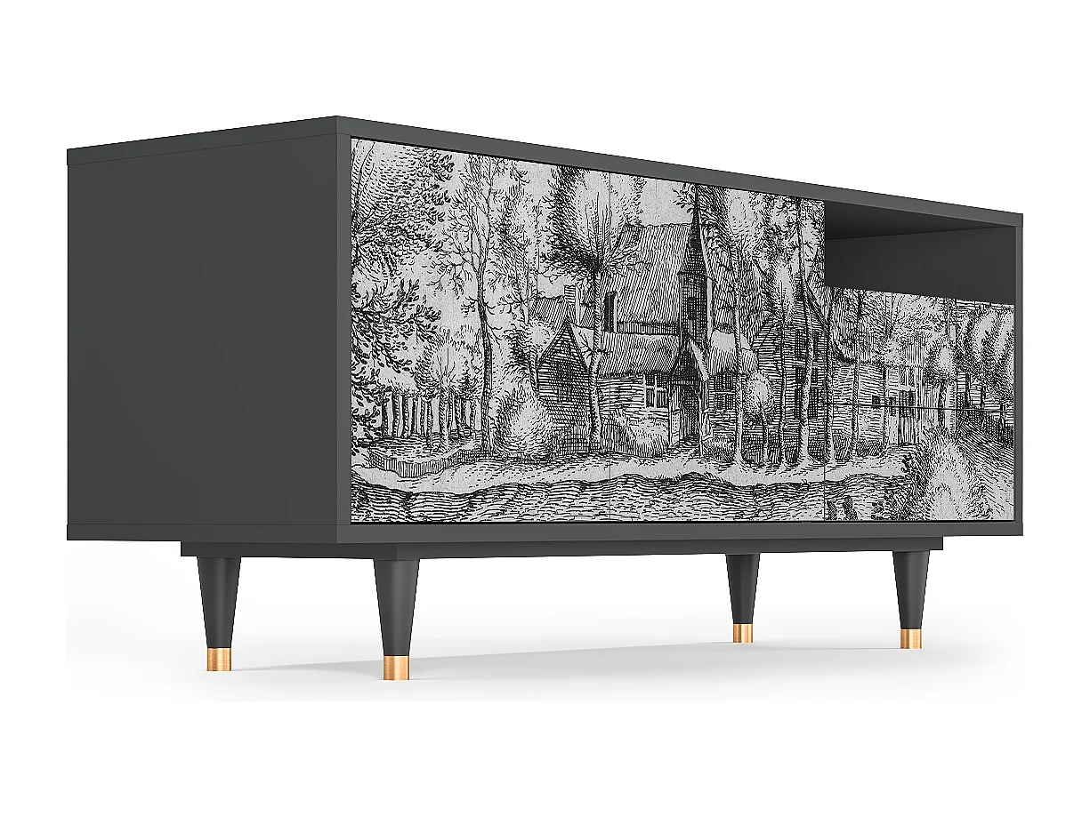 Meuble TV - 125х56х41 cm - T7 - A Pond, Anthracite