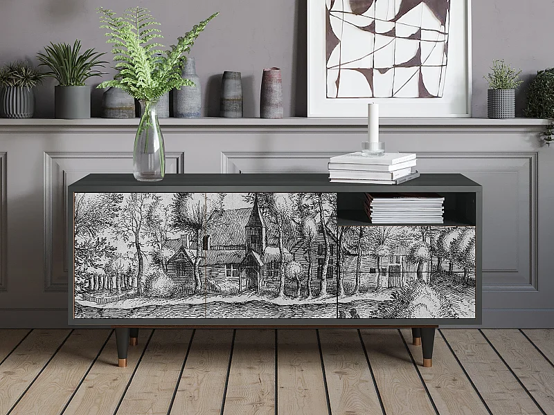 Meuble TV - 125х56х41 cm - T7 - A Pond, Anthracite