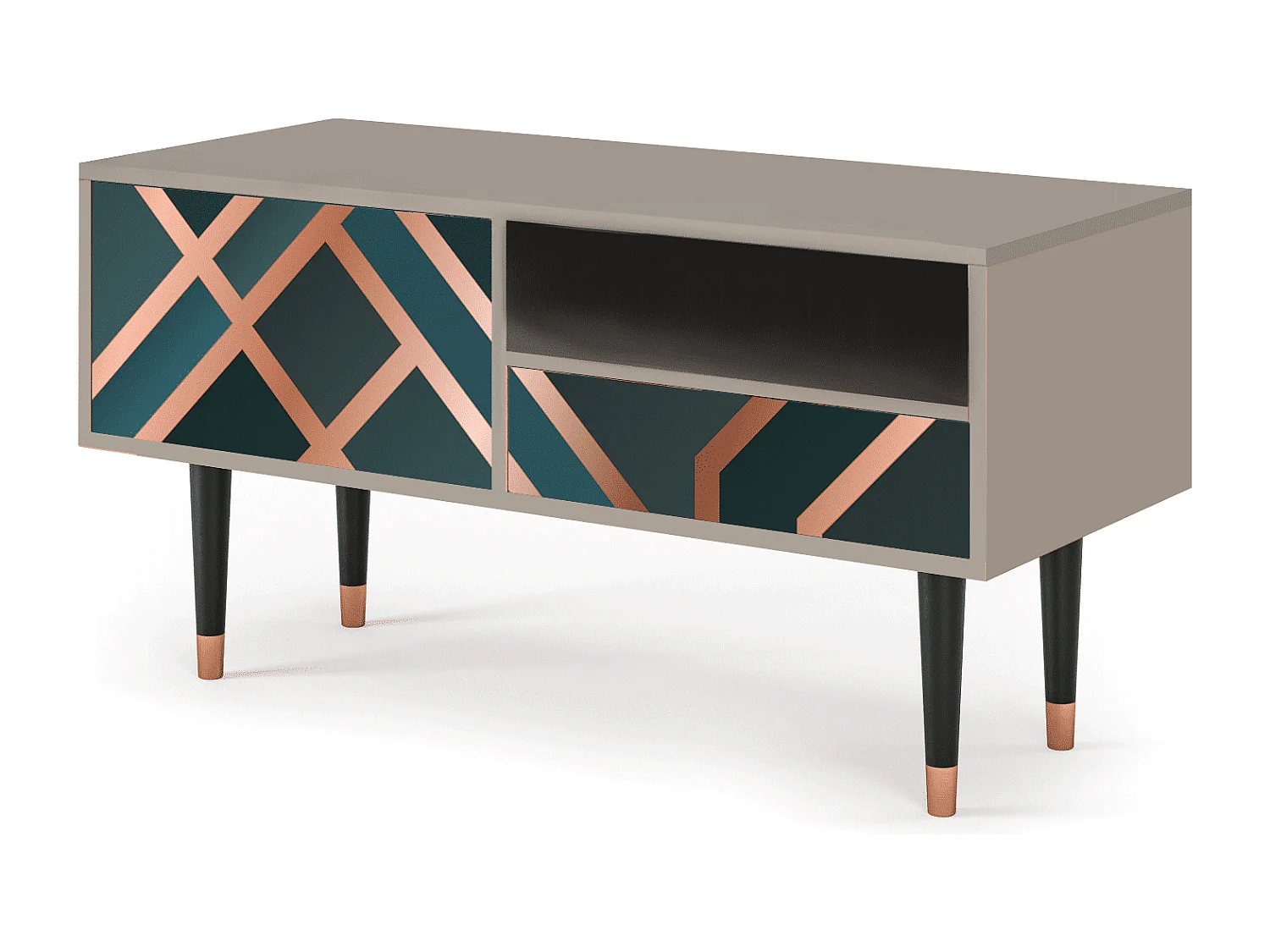 Szafka RTV - 115х59х48 cm - T3 - Bronze Crossroad, Piaskowy