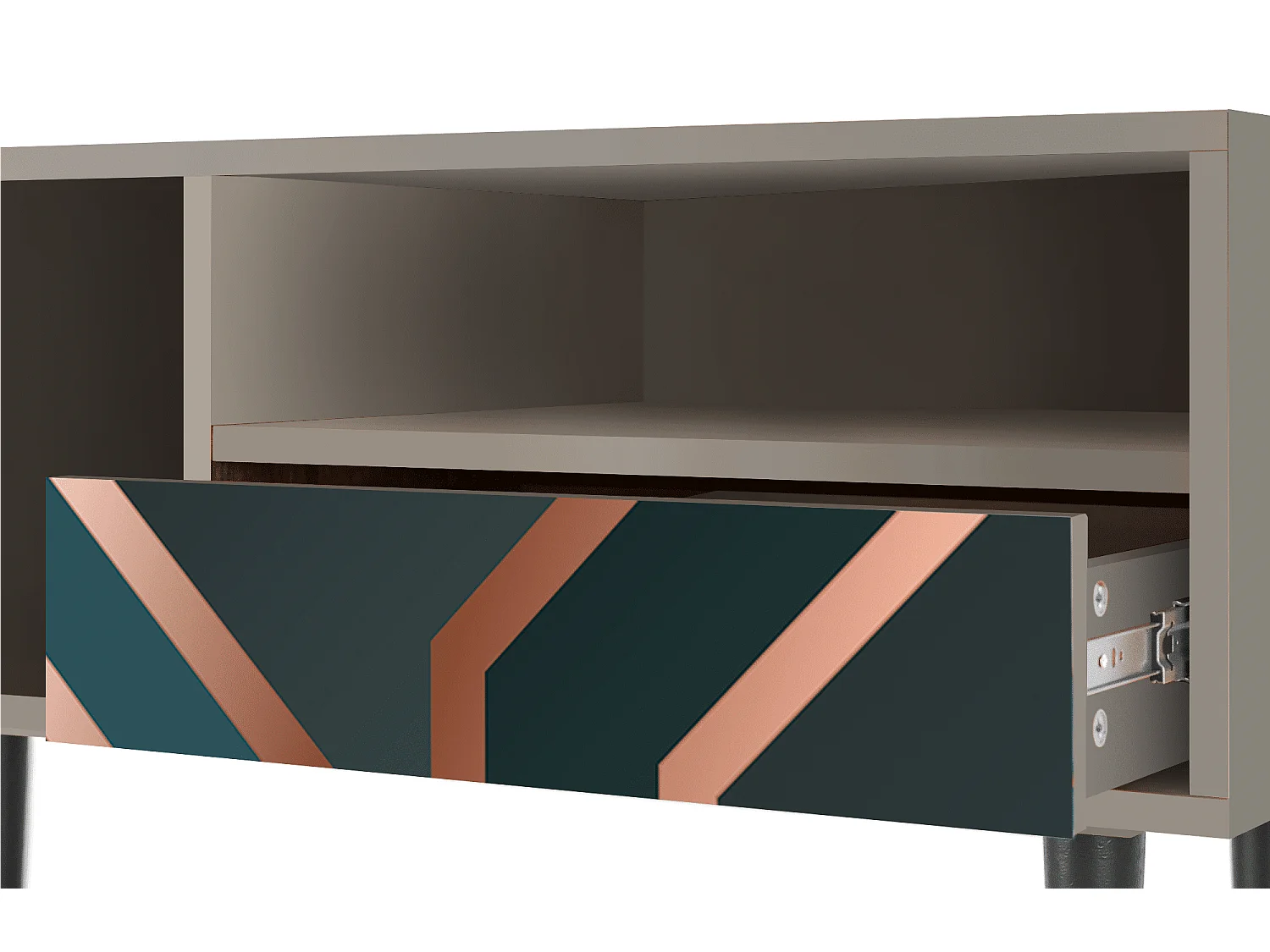 Szafka RTV - 115х59х48 cm - T3 - Bronze Crossroad, Piaskowy