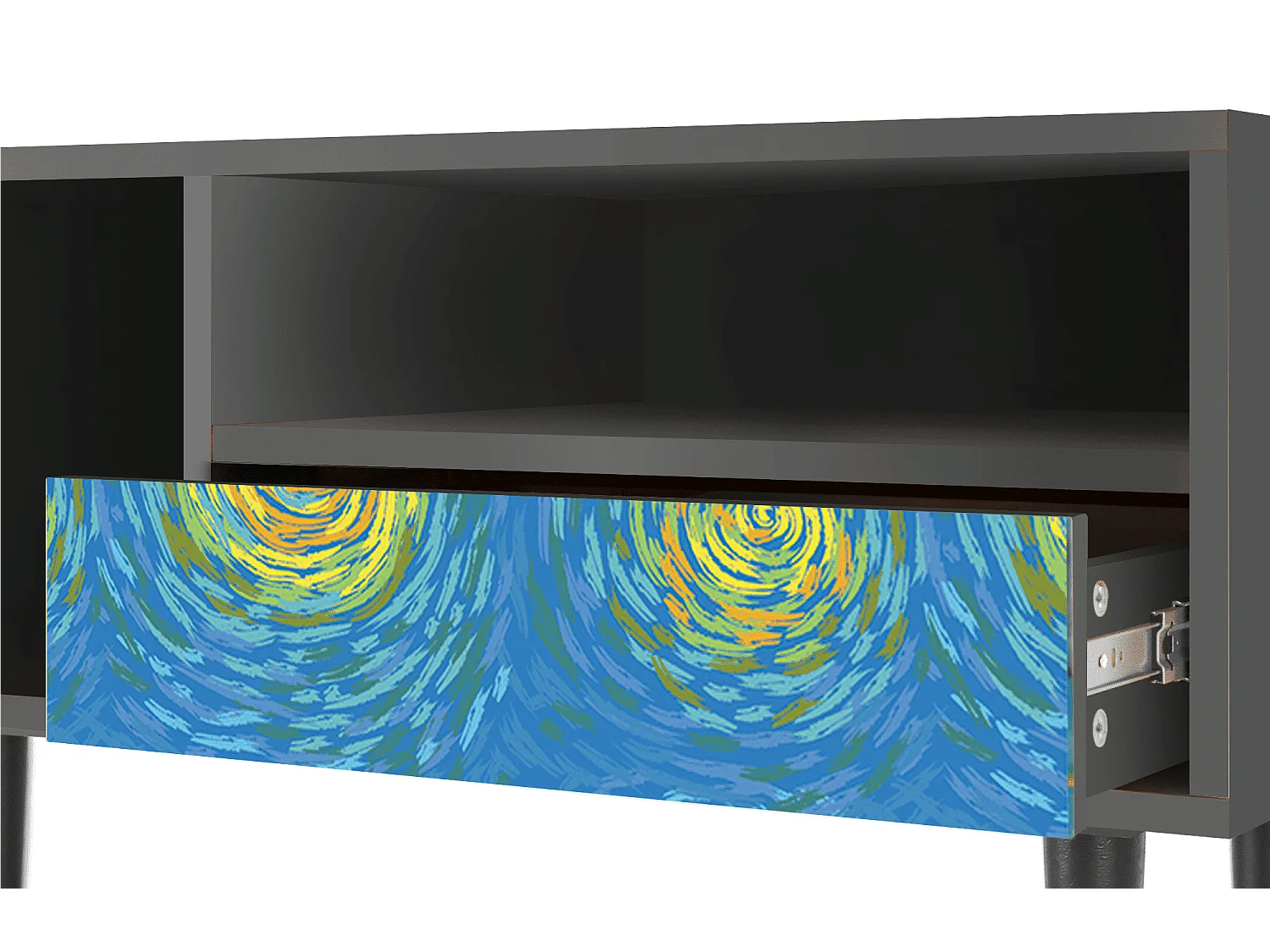 TV-Möbel - 115х59х48 cm - T3 - Van Gogh Lights, Anthrazit