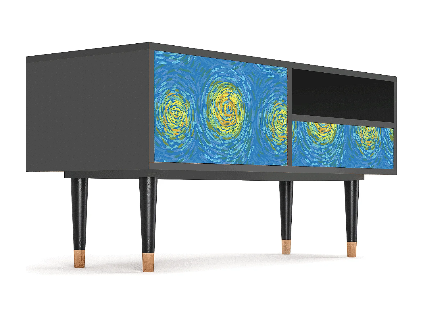 Meuble TV - 115х59х48 cm - T3 - Van Gogh Lights, Anthracite