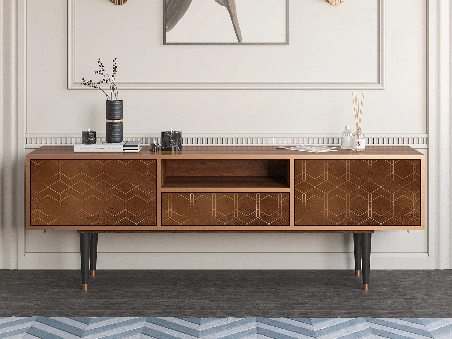 Mobile TV - 170х59х41 cm - T6 - Chocolate Bar, Noce