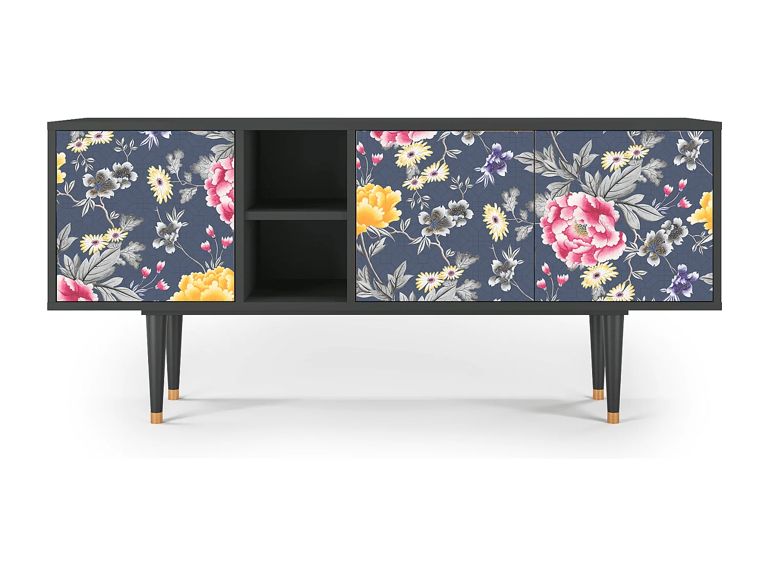 TV-Möbel - 150х69х41 cm - T5 - Dark Flower Bed, Anthrazit