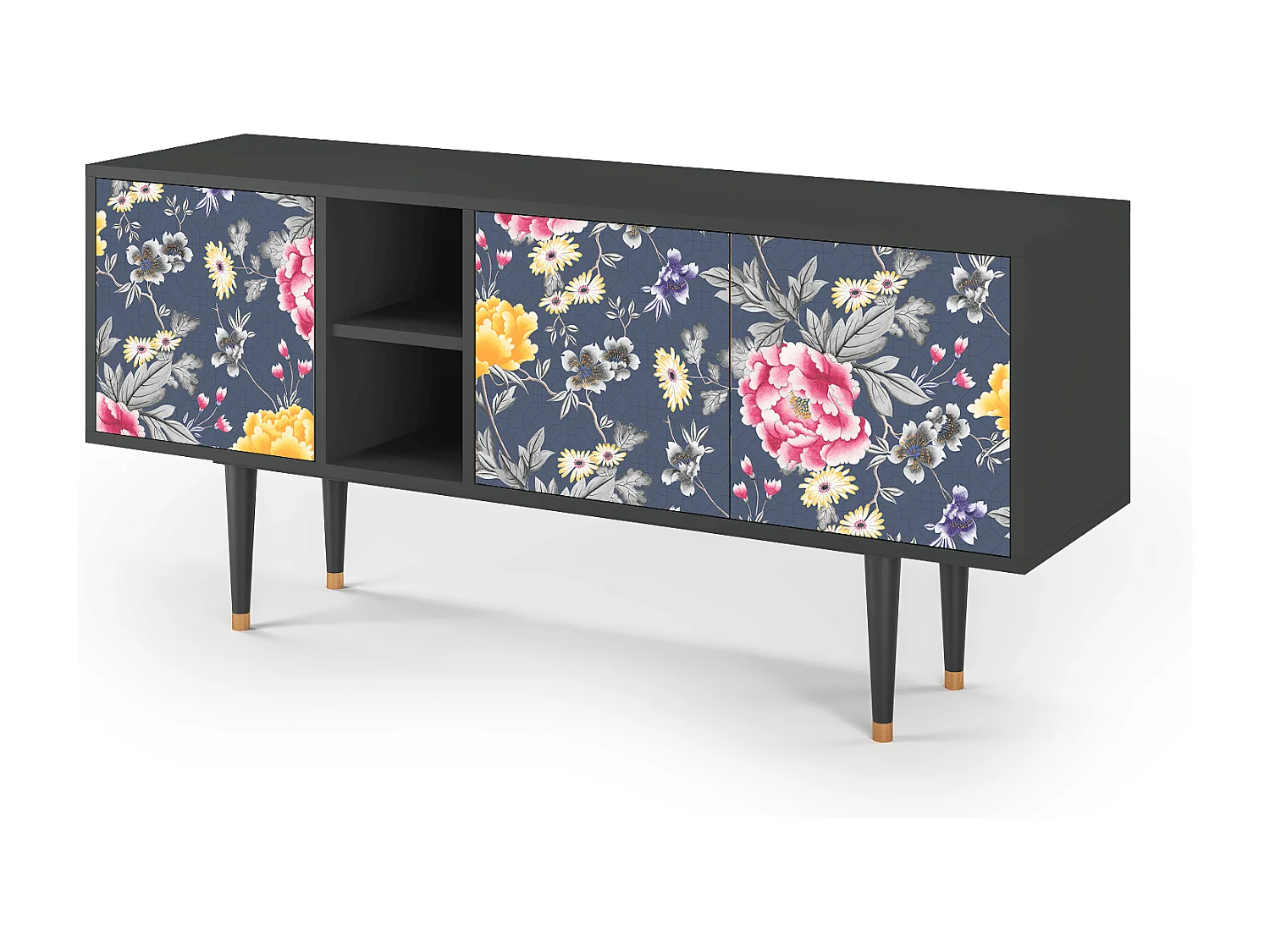 TV-Möbel - 150х69х41 cm - T5 - Dark Flower Bed, Anthrazit