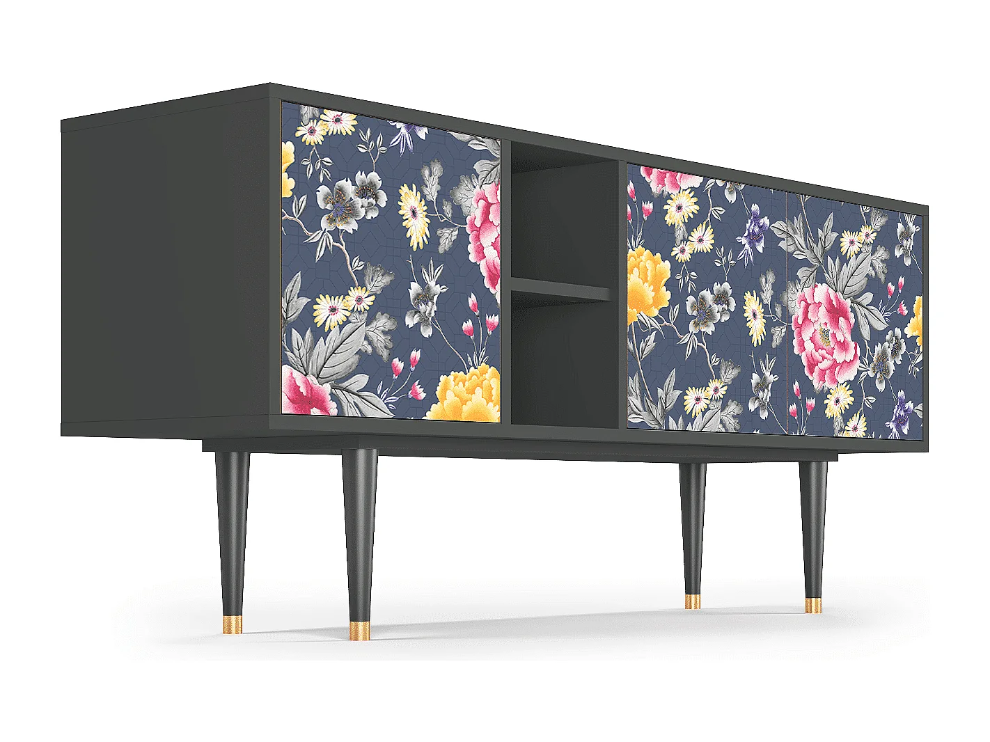 TV-Möbel - 150х69х41 cm - T5 - Dark Flower Bed, Anthrazit