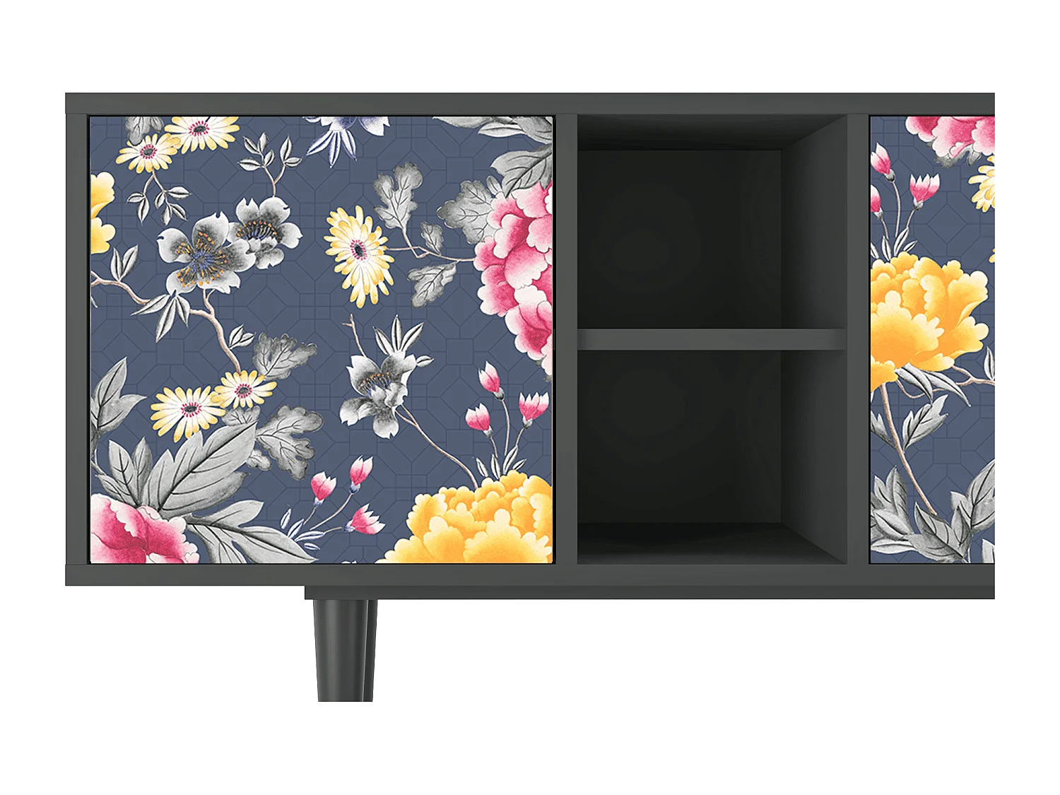 TV-Möbel - 150х69х41 cm - T5 - Dark Flower Bed, Anthrazit