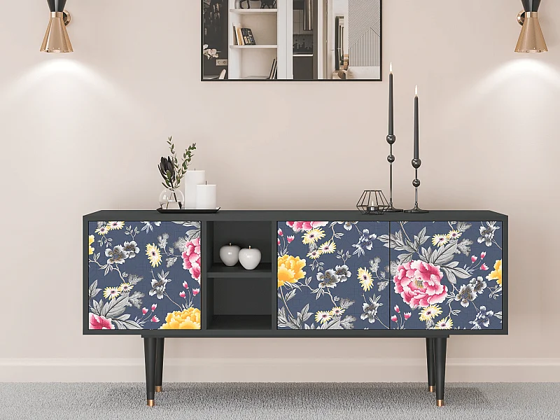 TV-Möbel - 150х69х41 cm - T5 - Dark Flower Bed, Anthrazit