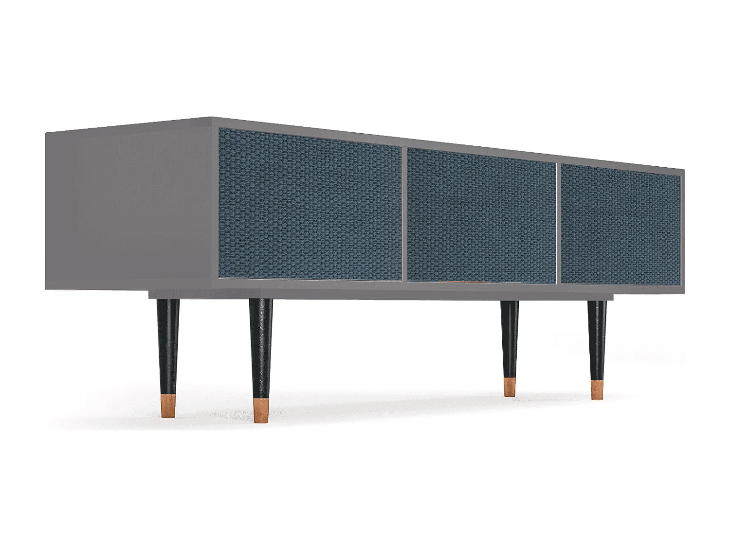 Szafka RTV - 170х59х48 cm - T4 - Knitted Pattern, Szary