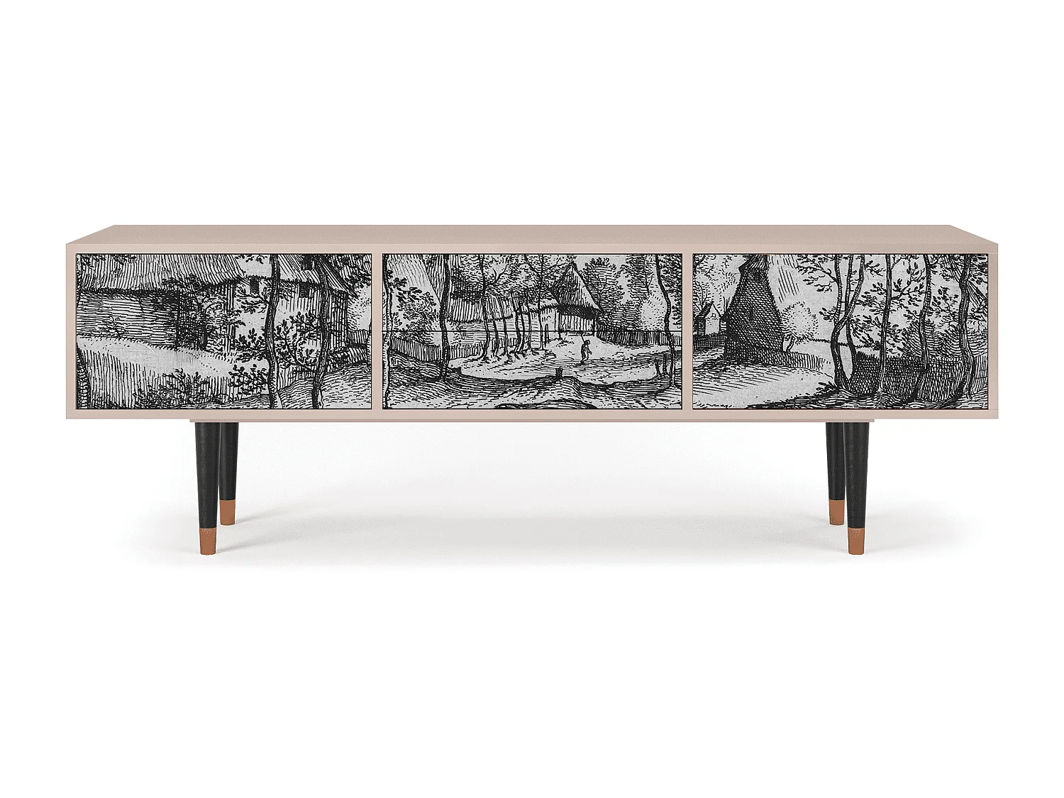 Meuble TV - 170х59х48 cm - T4 - Village Road, Latte