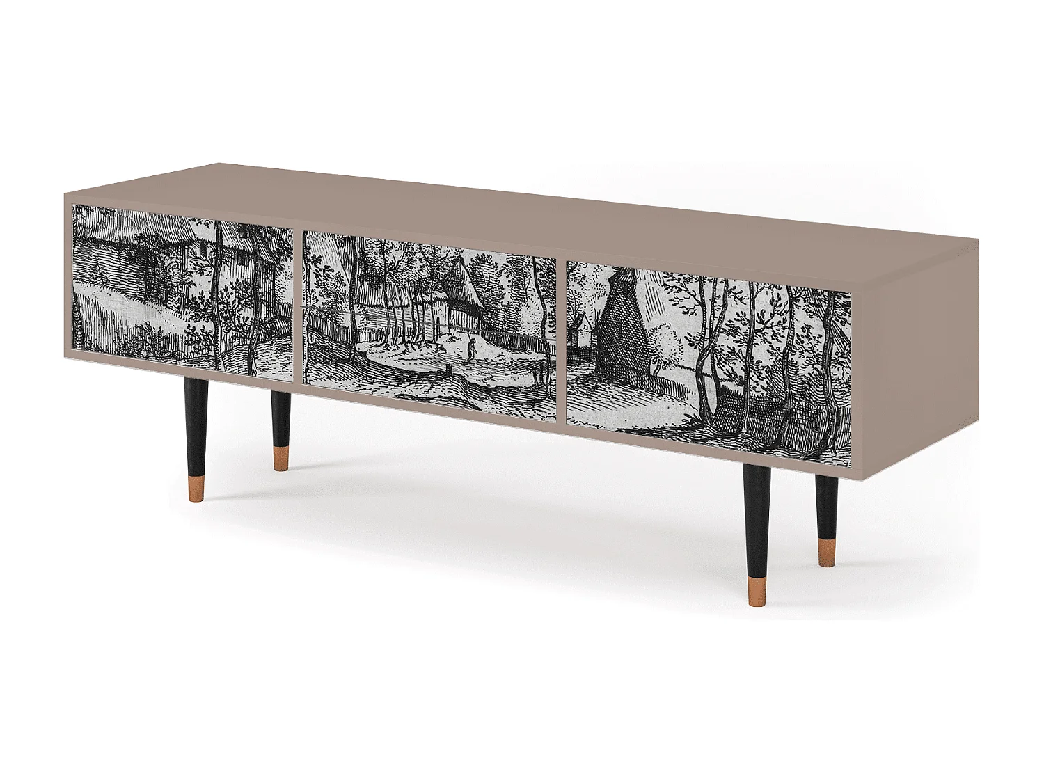 Mueble de TV - 170х59х48 cm - T4 - Village Road, Latte