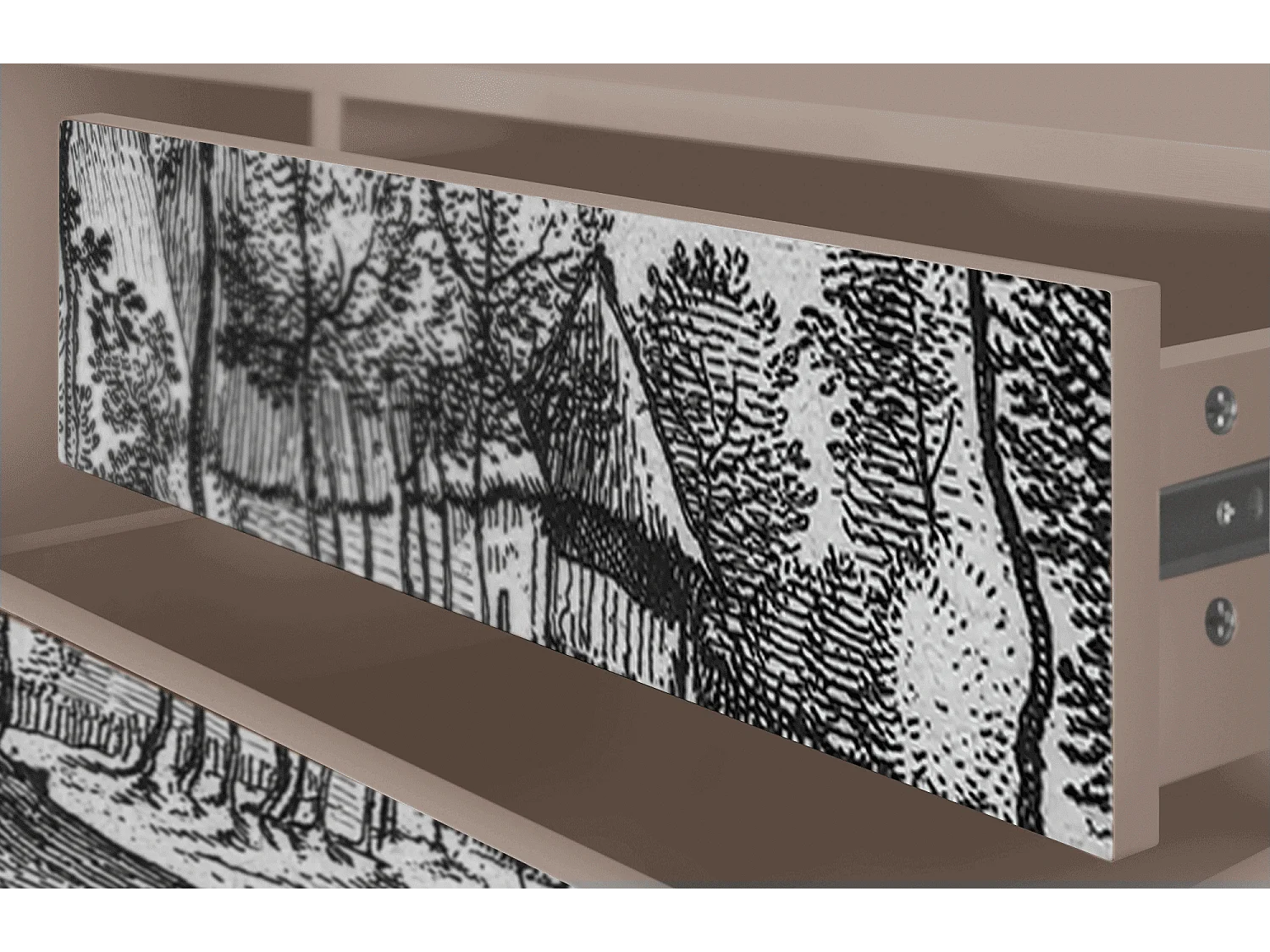 Mueble de TV - 170х59х48 cm - T4 - Village Road, Latte