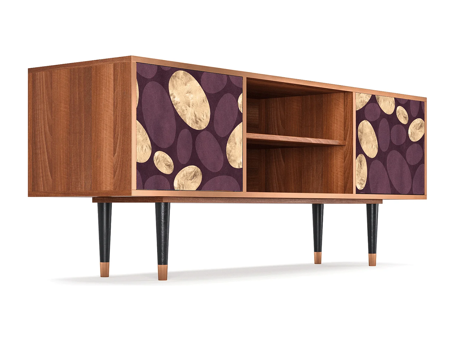 Mobile TV - 170х69х48 cm - T2 - Fine Wine, Noce