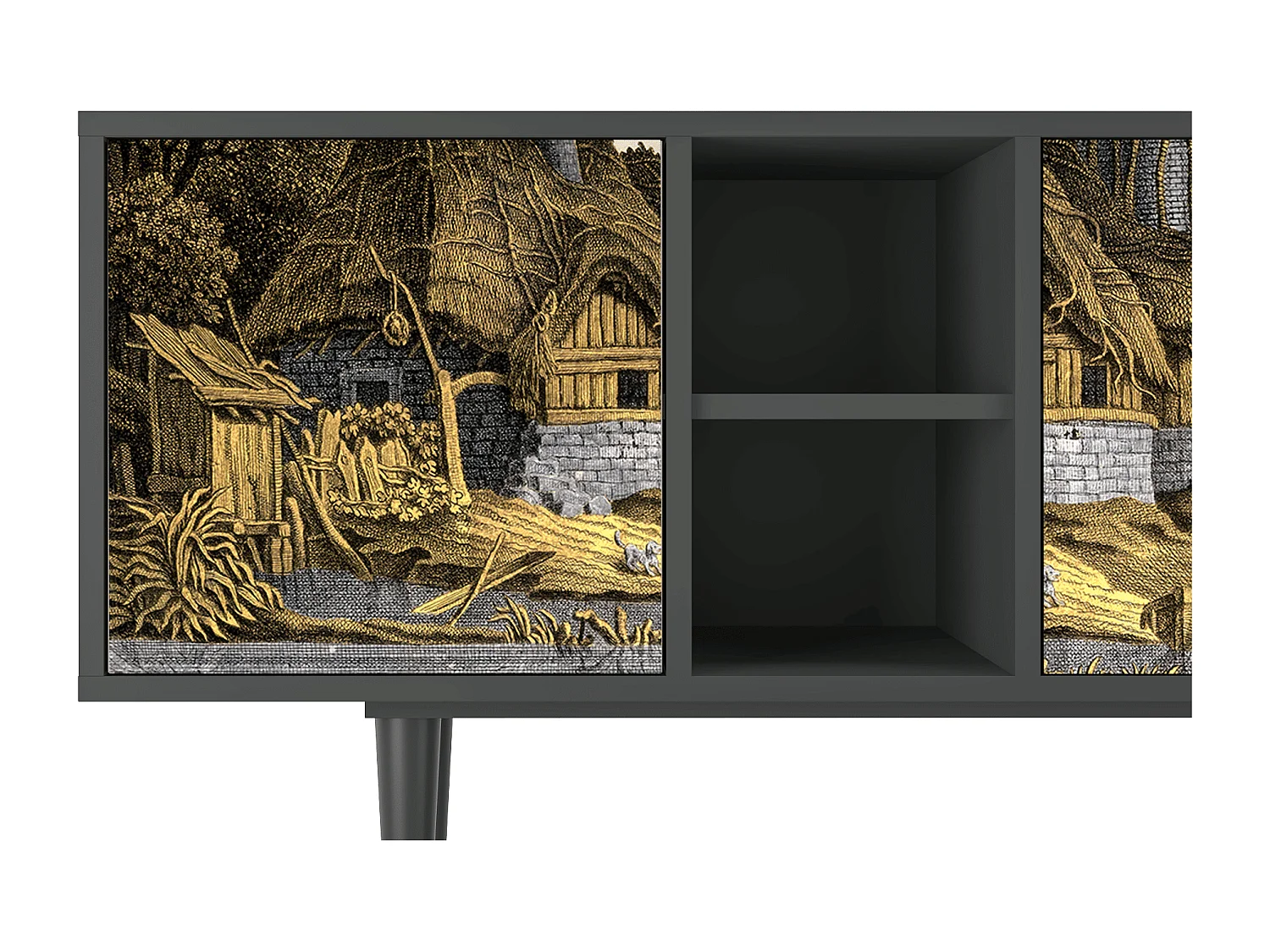 Mueble de TV - 150х69х41 cm - T5 - Mill along a River, Antracite