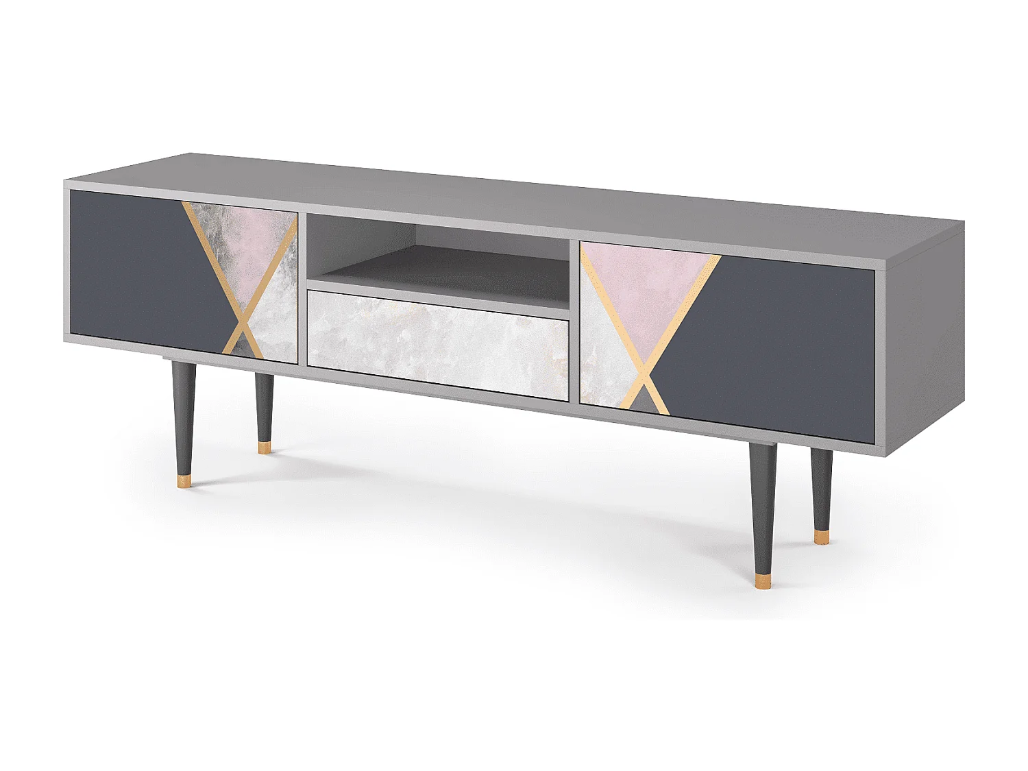 Meuble TV - 170х59х41 cm - T6 - Ideal Harmony, Gris