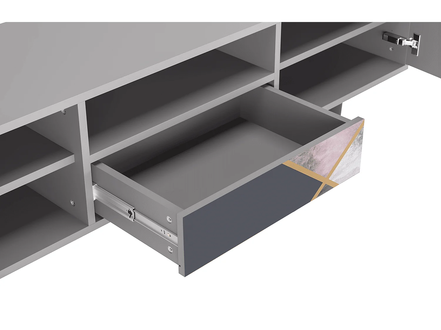 Meuble TV - 170х59х41 cm - T6 - Ideal Harmony, Gris