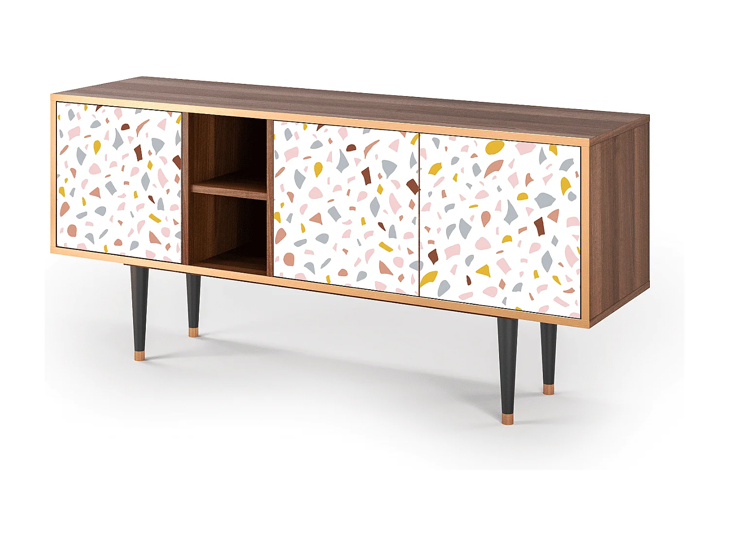 Mueble de TV - 150х69х41 cm - T5 - Marmelade Cheese, Nogal