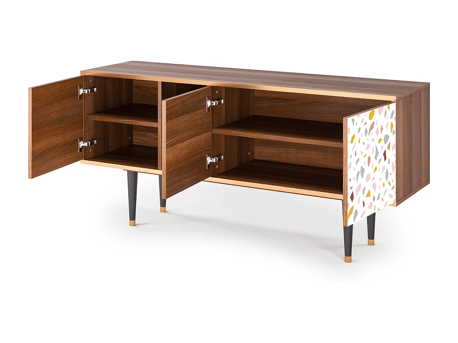 Mueble de TV - 150х69х41 cm - T5 - Marmelade Cheese, Nogal