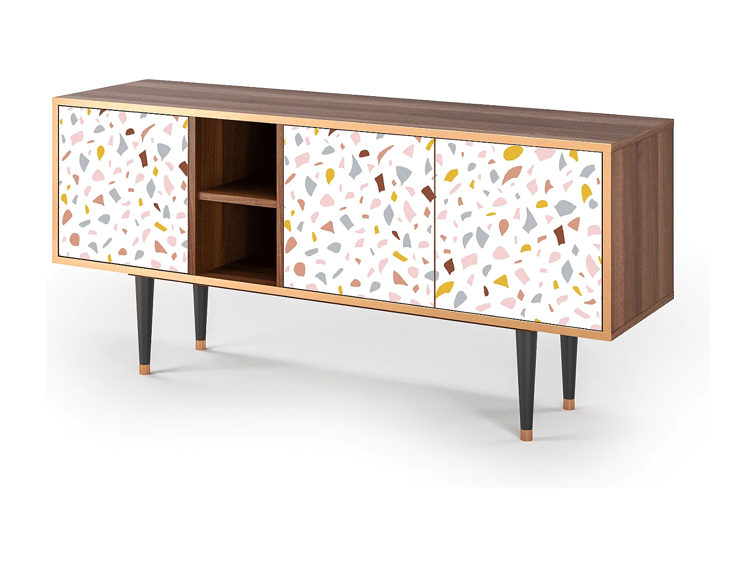 Mueble de TV - 150х69х41 cm - T5 - Marmelade Cheese, Nogal