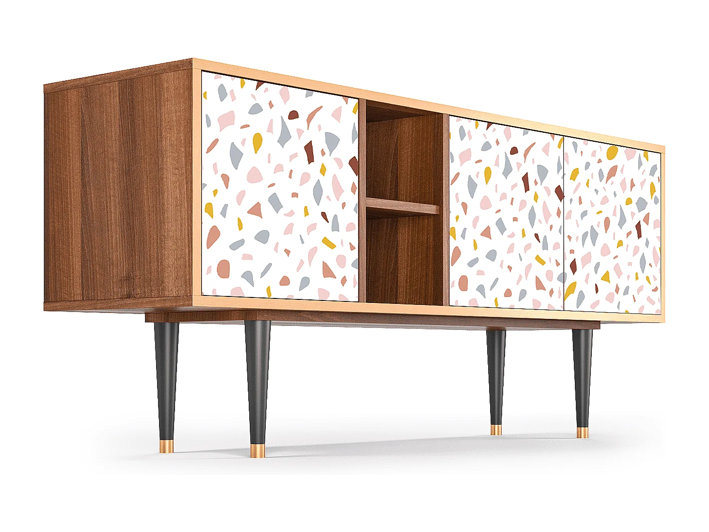 Mueble de TV - 150х69х41 cm - T5 - Marmelade Cheese, Nogal