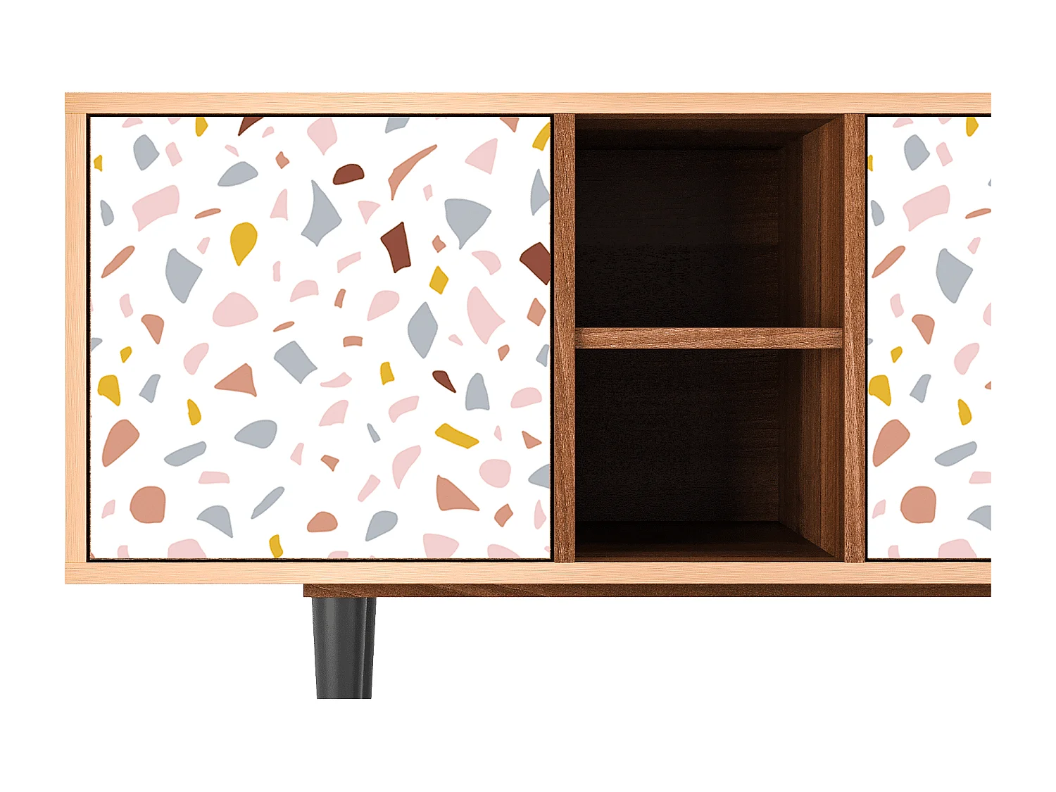 Mueble de TV - 150х69х41 cm - T5 - Marmelade Cheese, Nogal