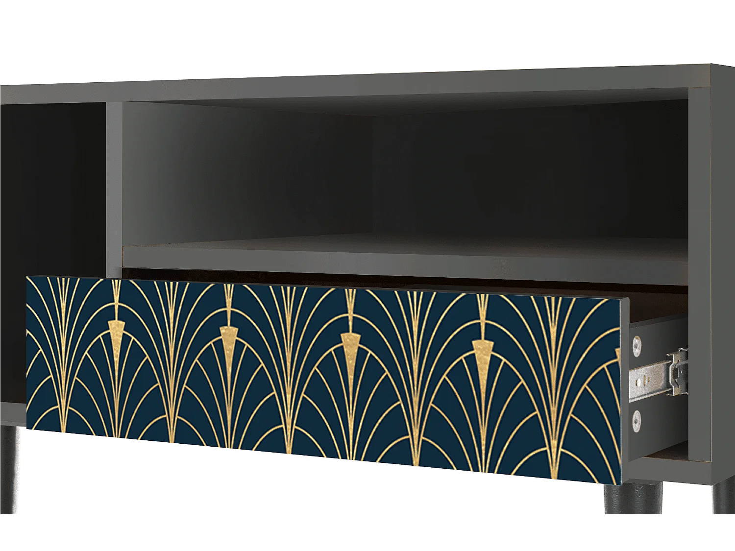 TV-Möbel - 115х59х48 cm - T3 - Flower of the Nile, Anthrazit