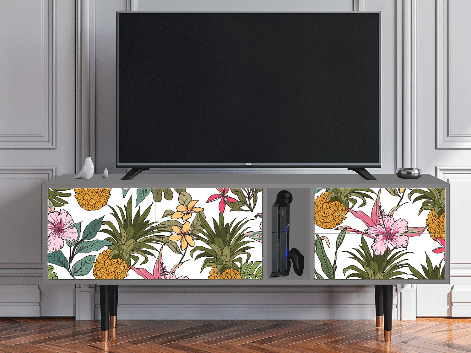 Meuble TV - 170х69х48 cm - T1 - Estival Fruit, Gris
