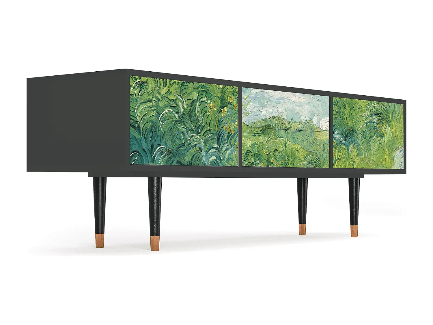 TV-meubel - 170х59х48 cm - T4 - Green Wheat Fields, Antraciet