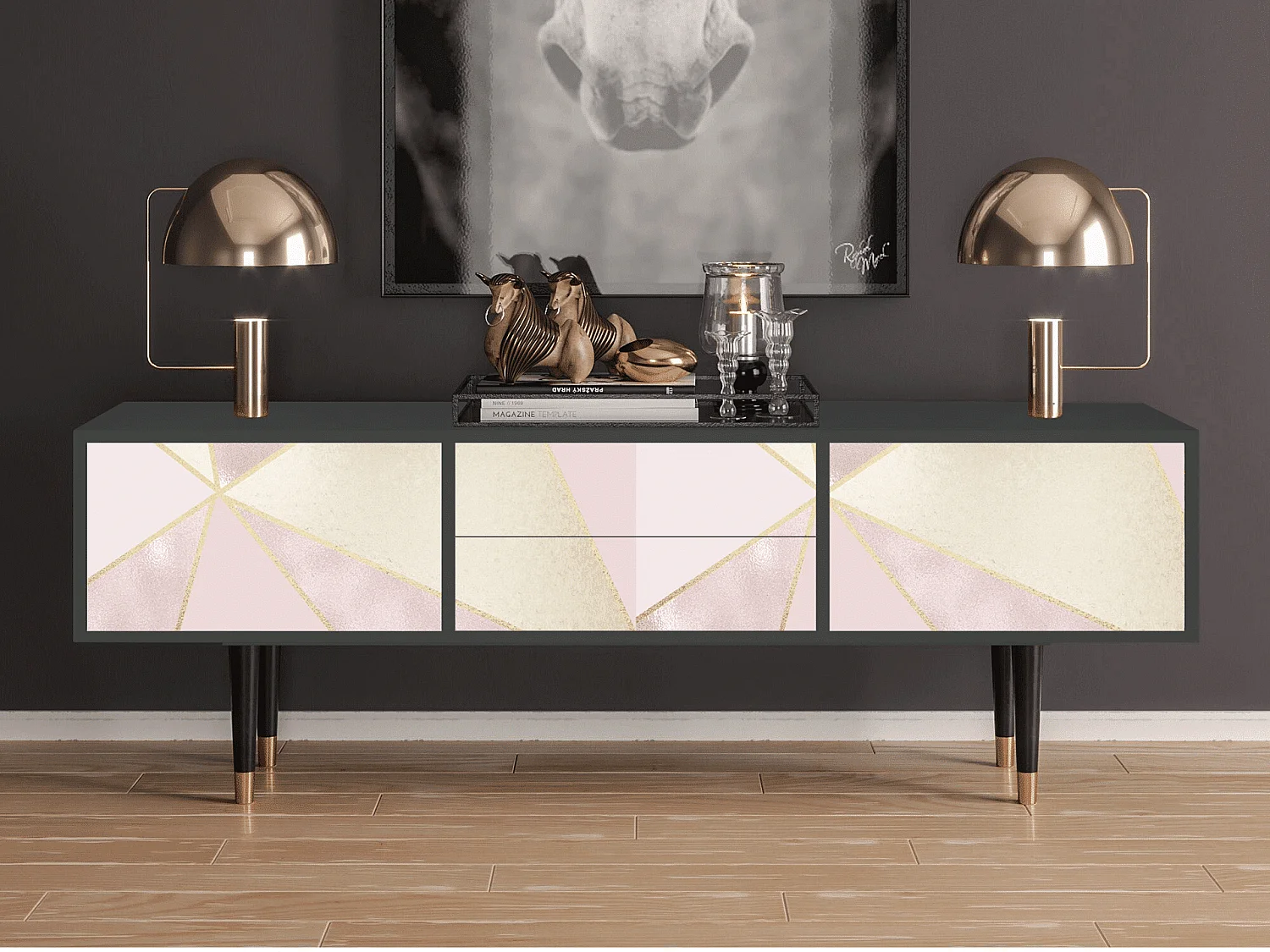 TV-Möbel - 170х59х48 cm - T4 - Cosmopolitan Diva, Anthrazit