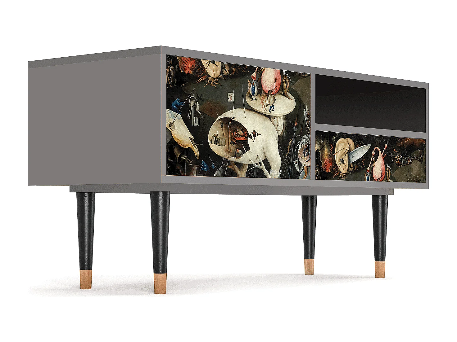 Szafka RTV - 115х59х48 cm - T3 - The Garden 2, Szary