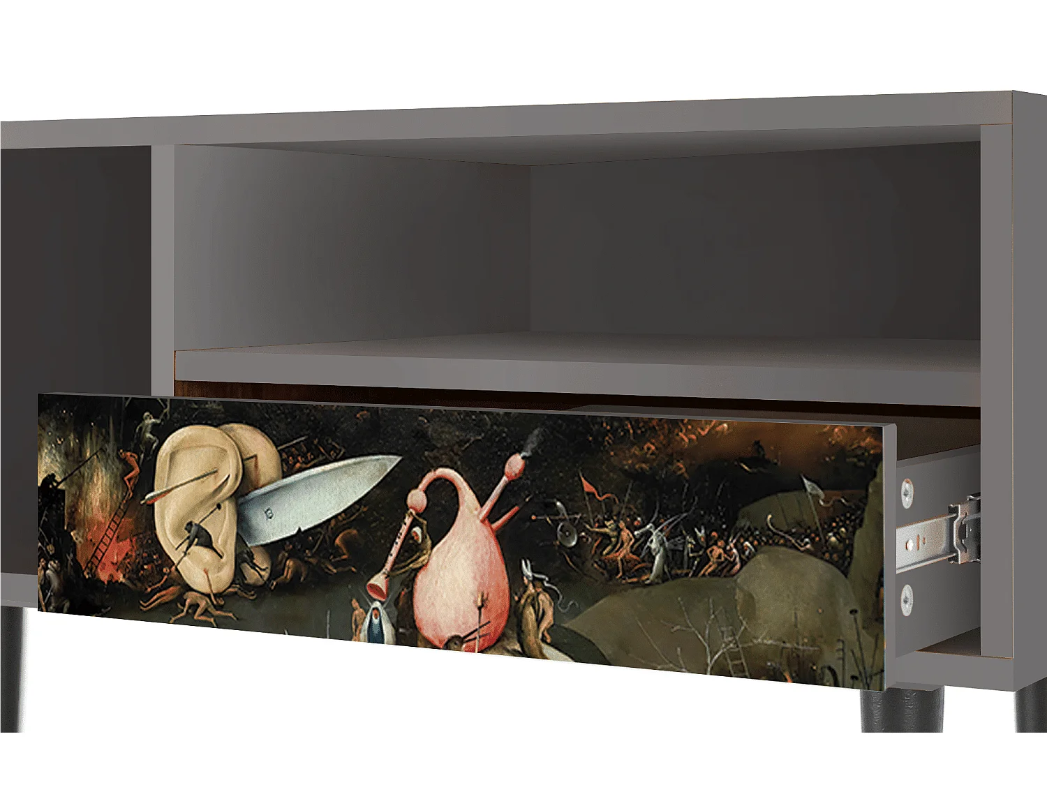 Meuble TV - 115х59х48 cm - T3 - The Garden 2, Gris