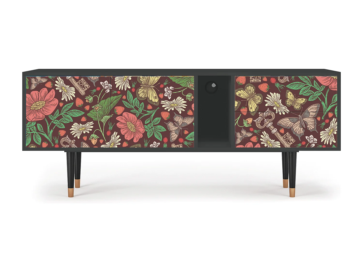 Meuble TV - 170х69х48 cm - T1 - Alice in Wonderland, Anthracite