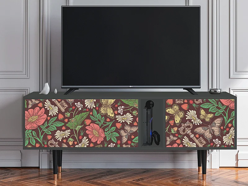 TV-meubel - 170х69х48 cm - T1 - Alice in Wonderland, Antraciet