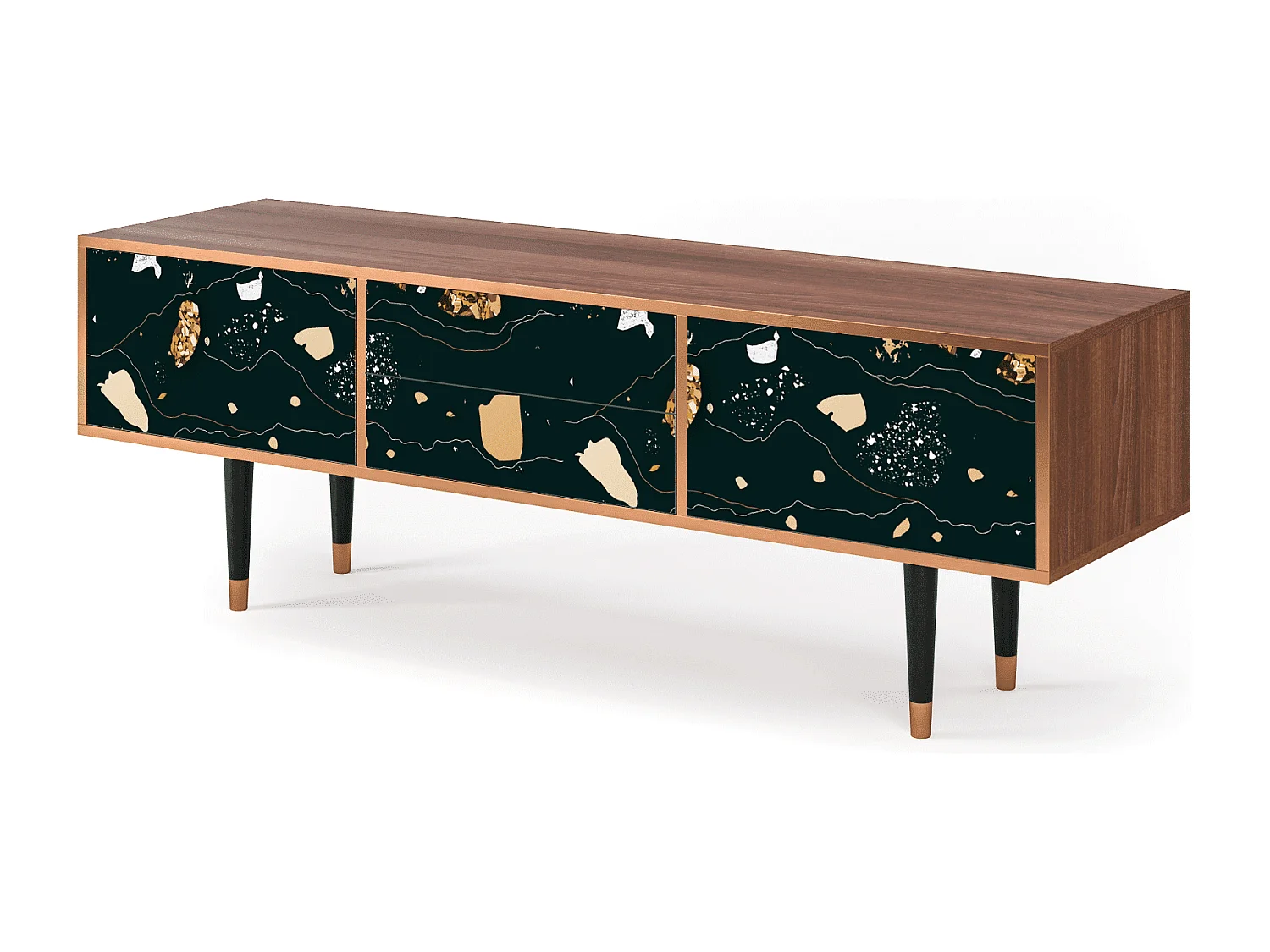 Mobile TV - 170х59х48 cm - T4 - Space Rocks, Noce