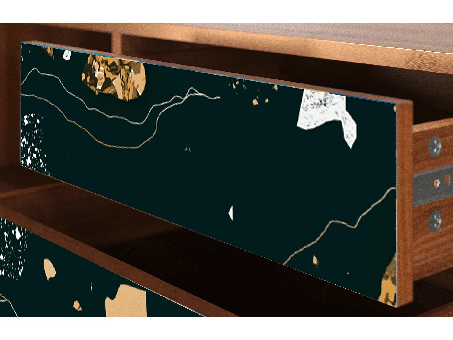 Mobile TV - 170х59х48 cm - T4 - Space Rocks, Noce