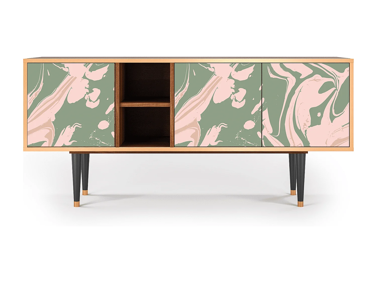 TV-Möbel - 150х69х41 cm - T5 - Aquarelle, Walnuss