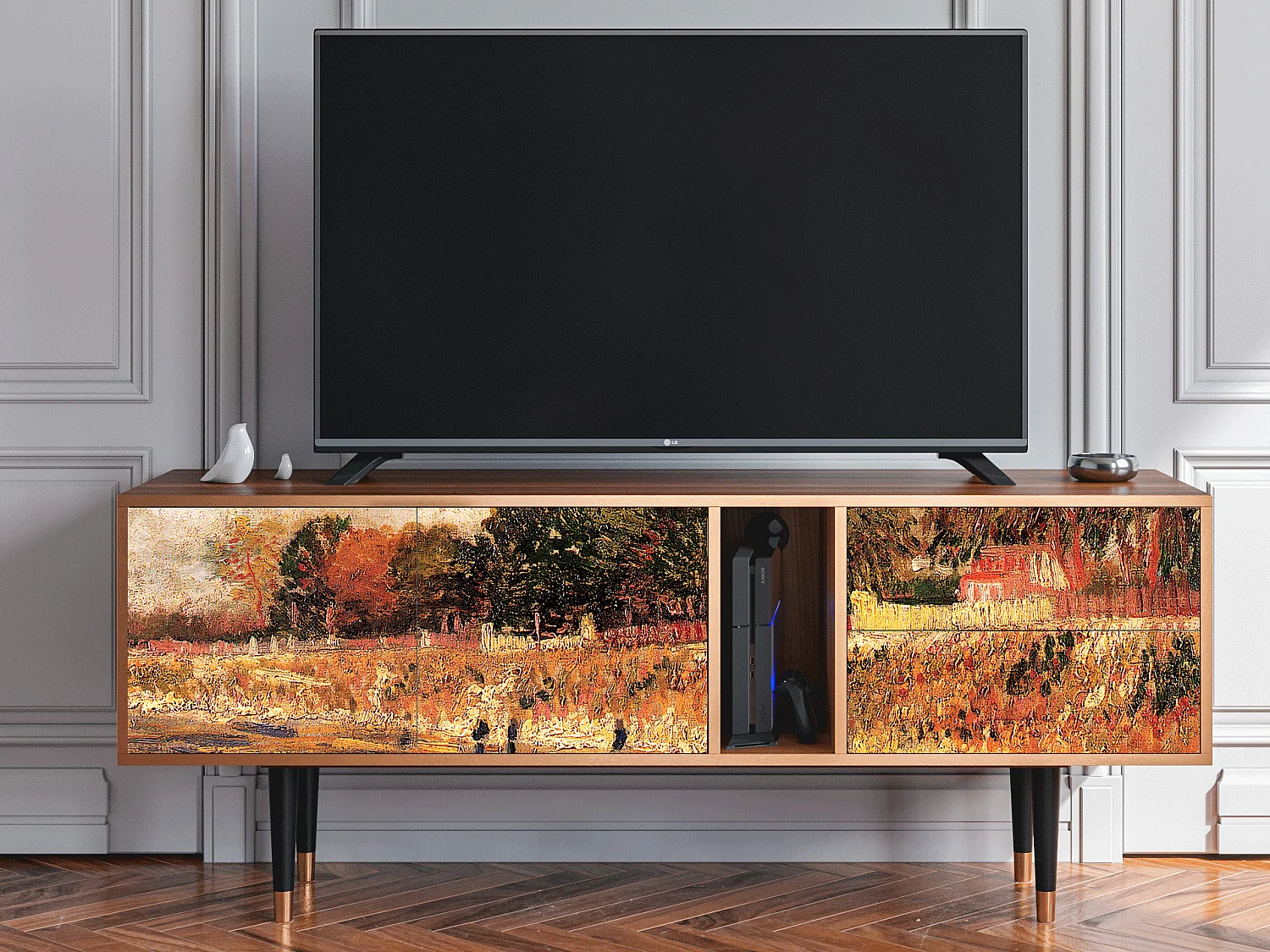 TV-meubel - 170х69х48 cm - T1 - The Banks, Walnoot
