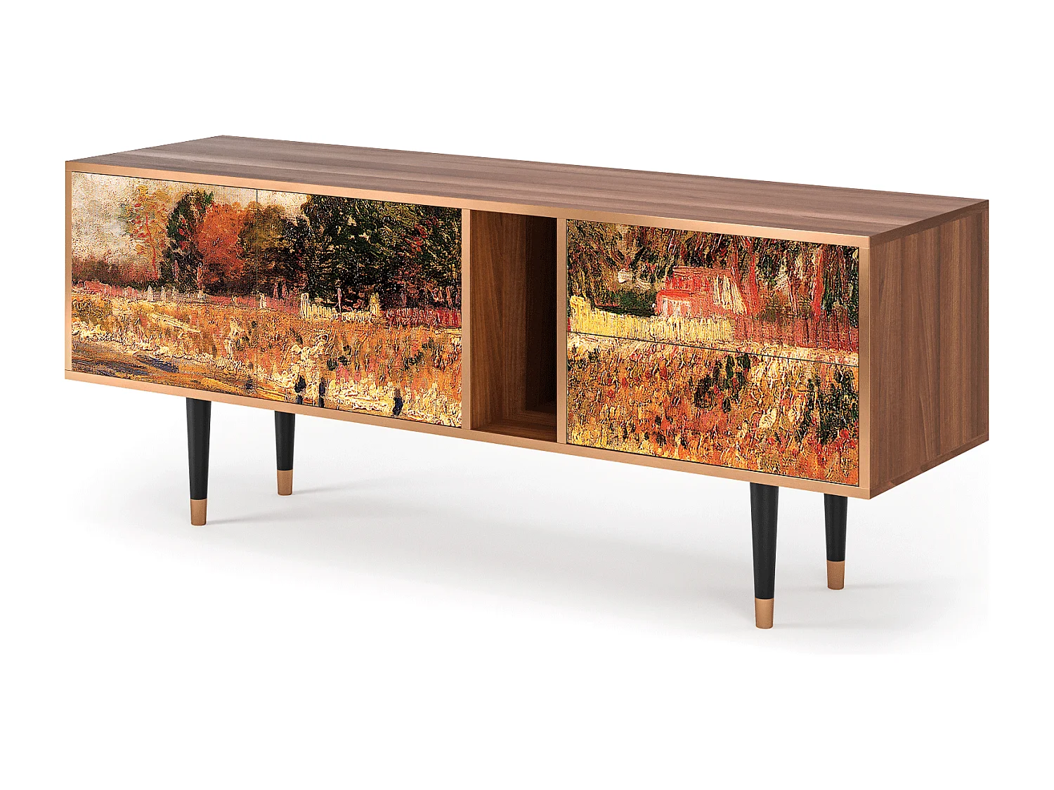 TV-meubel - 170х69х48 cm - T1 - The Banks, Walnoot