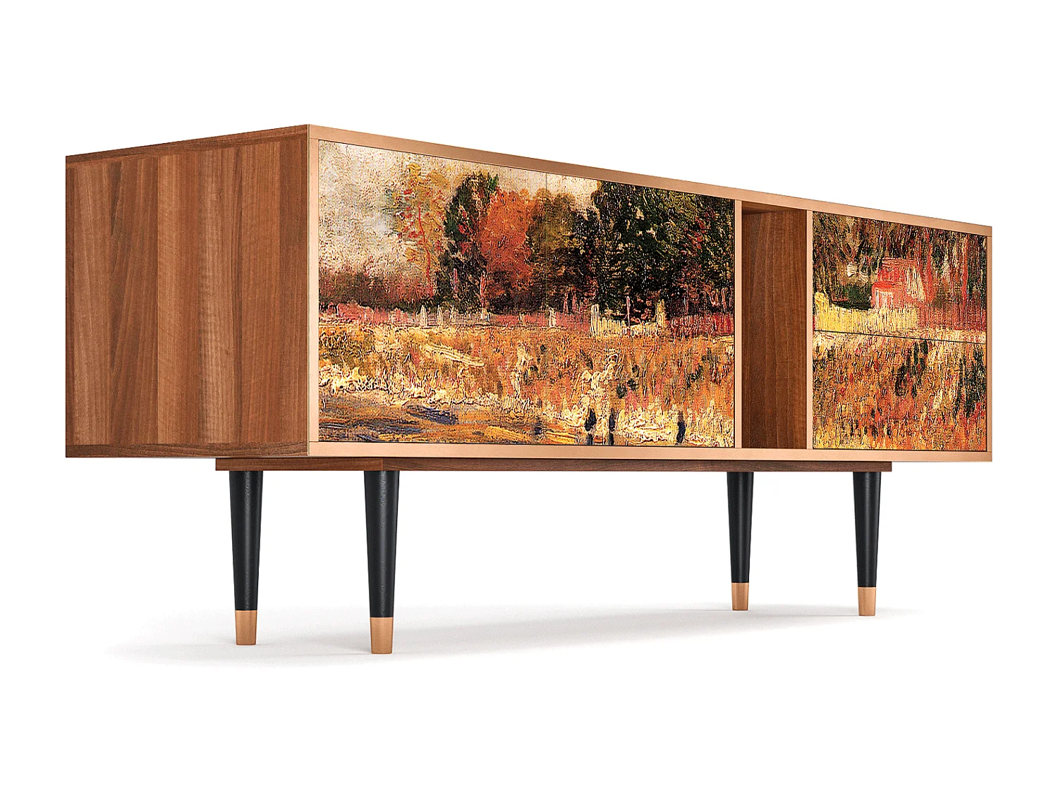 TV-meubel - 170х69х48 cm - T1 - The Banks, Walnoot